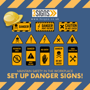 Buy Your Danger Caution Sign from 3 Signs in the UK